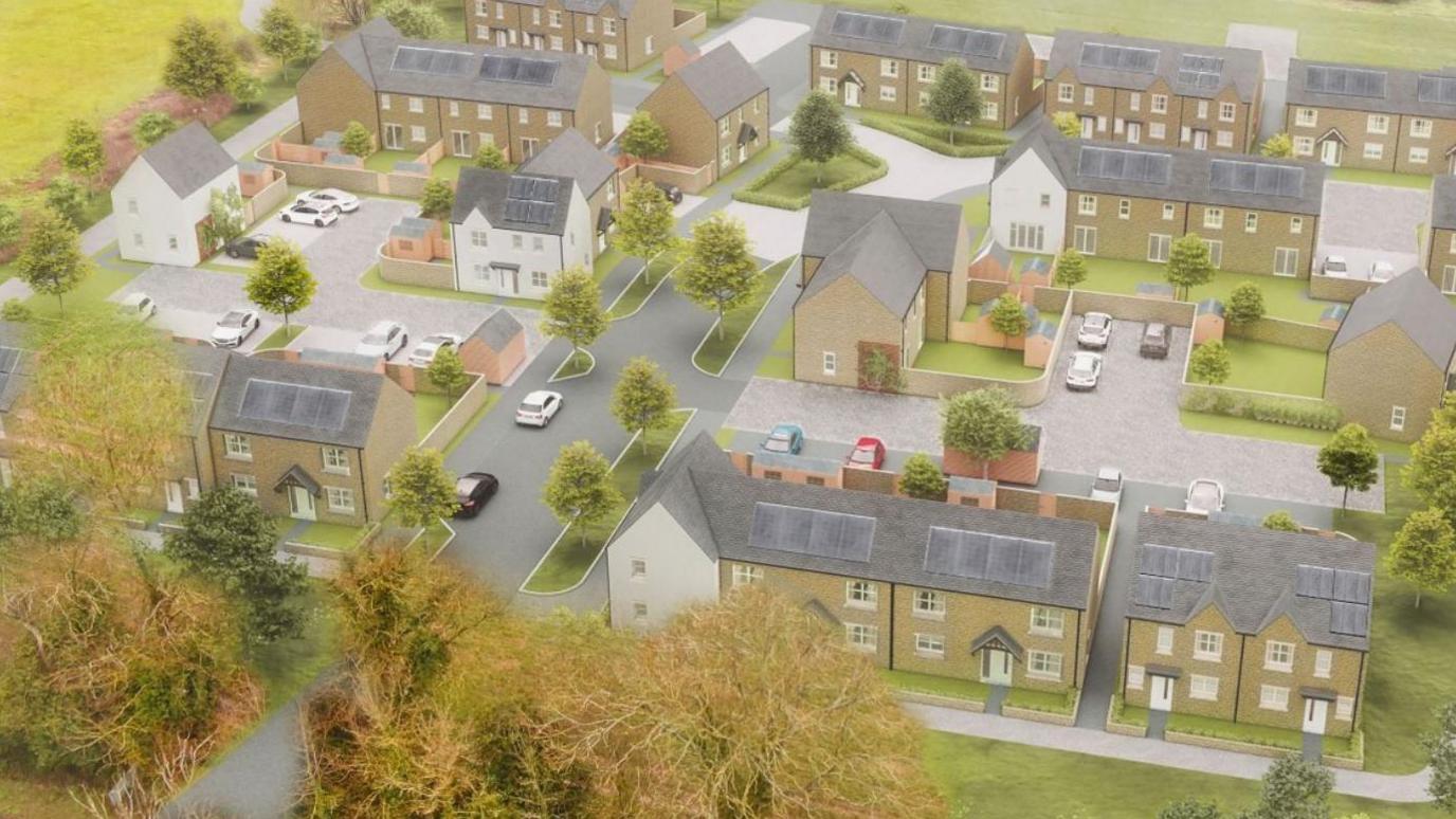 Artistic interpretation of the homes which will be built in Stow-on-the-Wold.