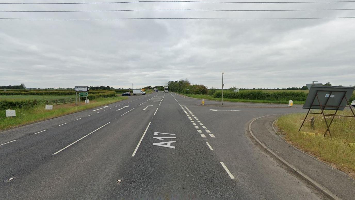 A Google Street View of the A17.