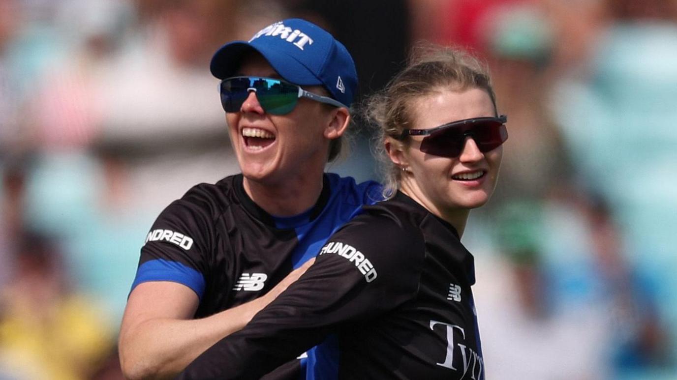London Spirit players Heather Knight (left) and Charlie Dean (right)
