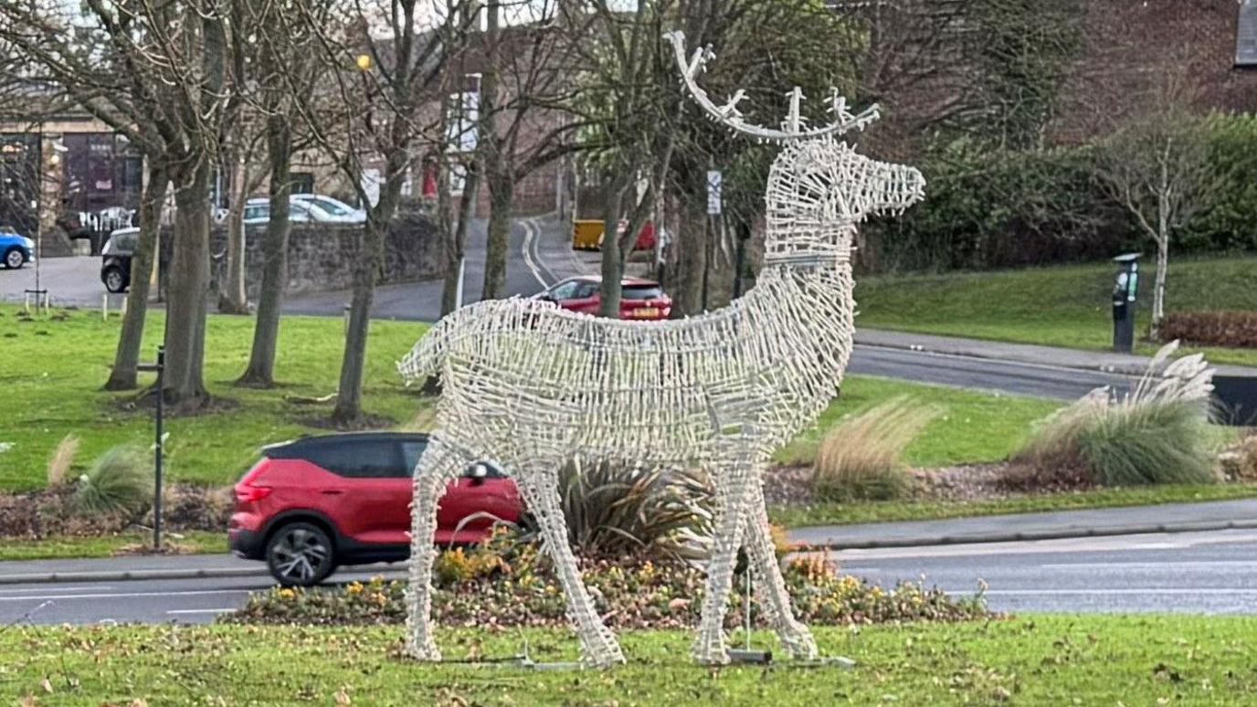 A decorative reindeer