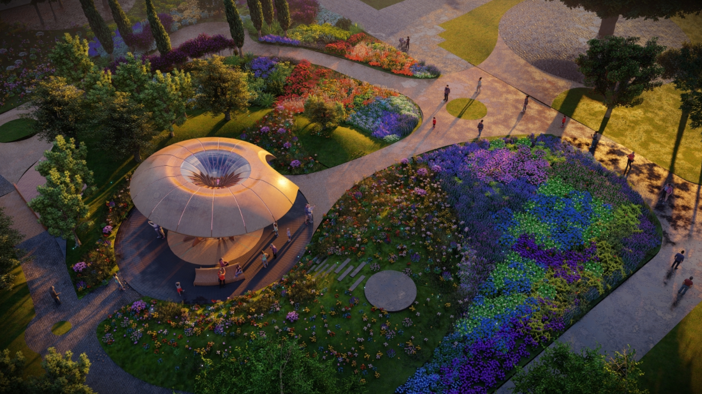 CGI image of Kew Garden carbon garden