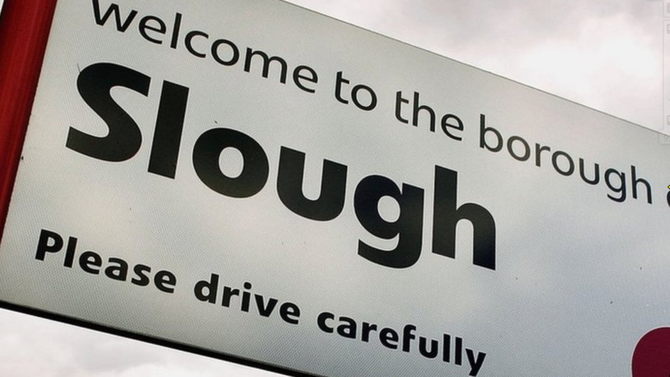 Slough town sign