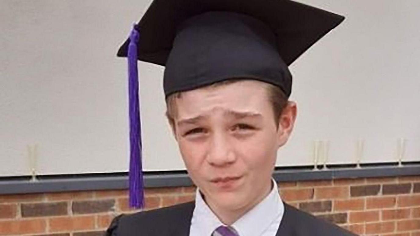 Robert Hattersley wearing a graduation cap