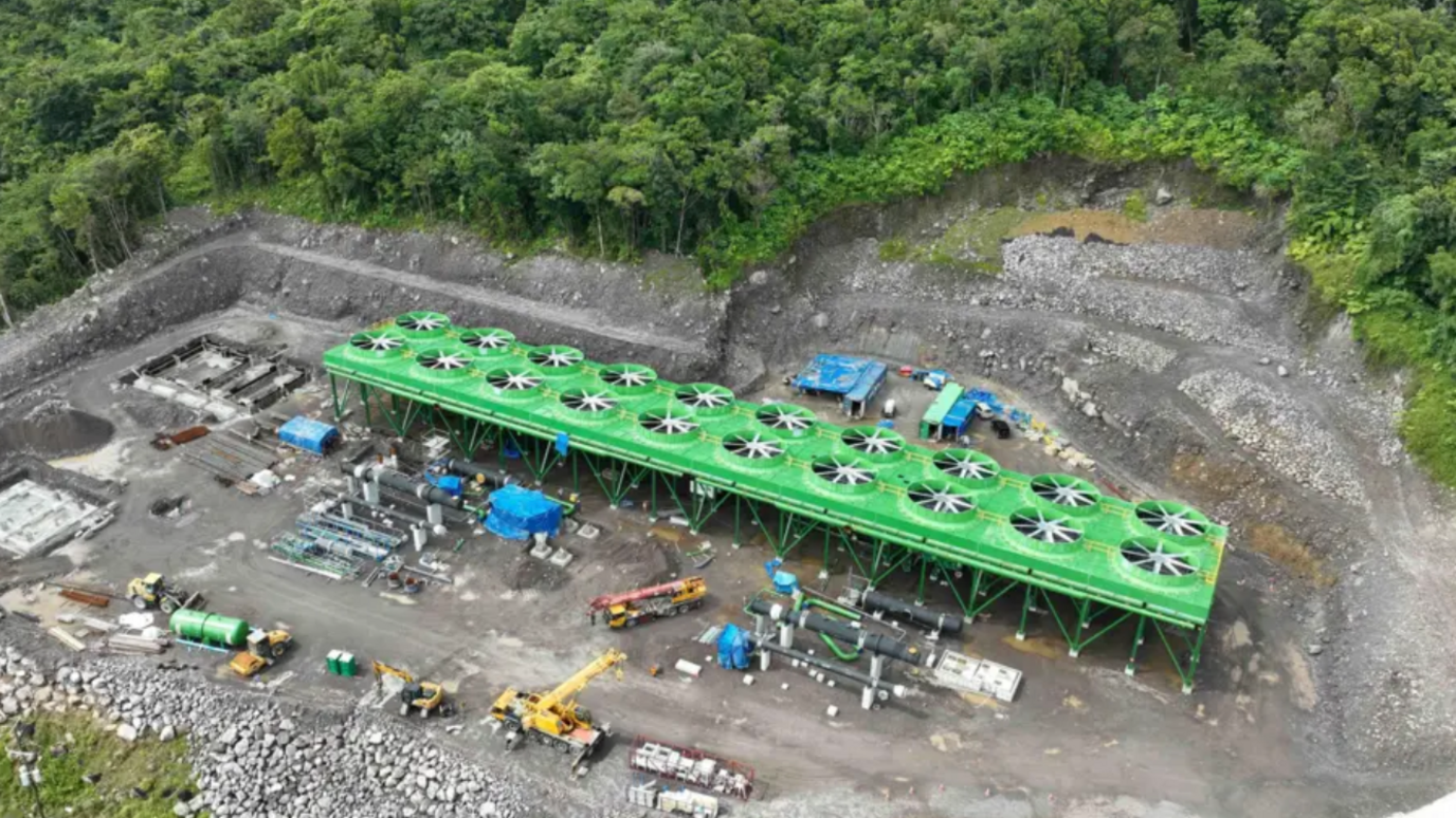 Geothermal station being built