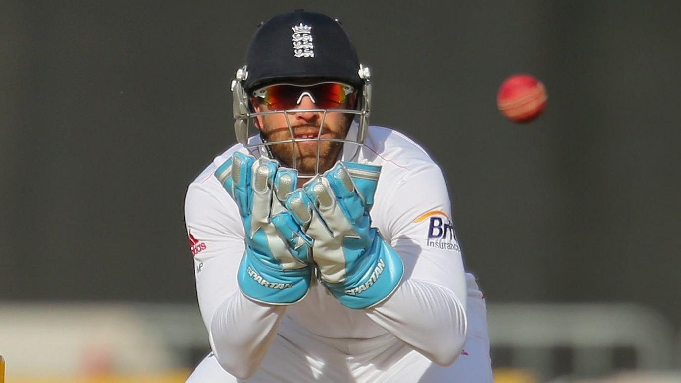 England's Matt Prior in action against Australia