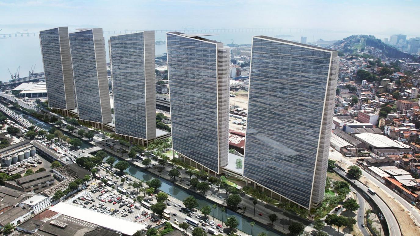 Artist's impression of development planned for Rio's harbour area