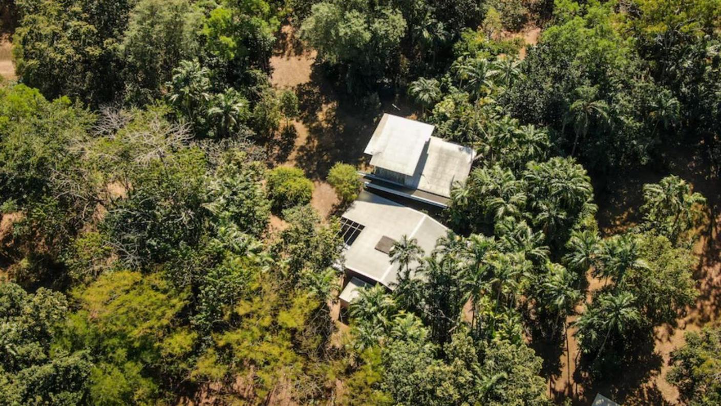 An overhead shot of Adam Britton's property