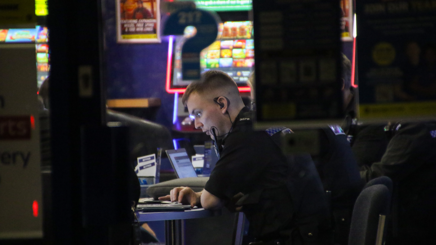 Police officers interviewed staff at the bookmakers following the incident.