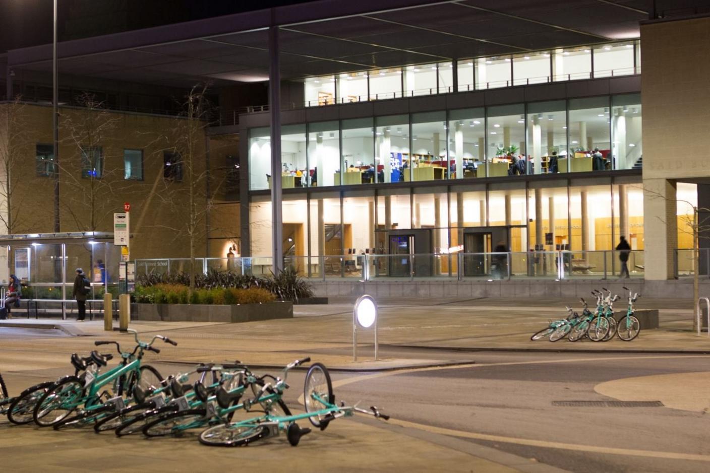 The Said Business School at night