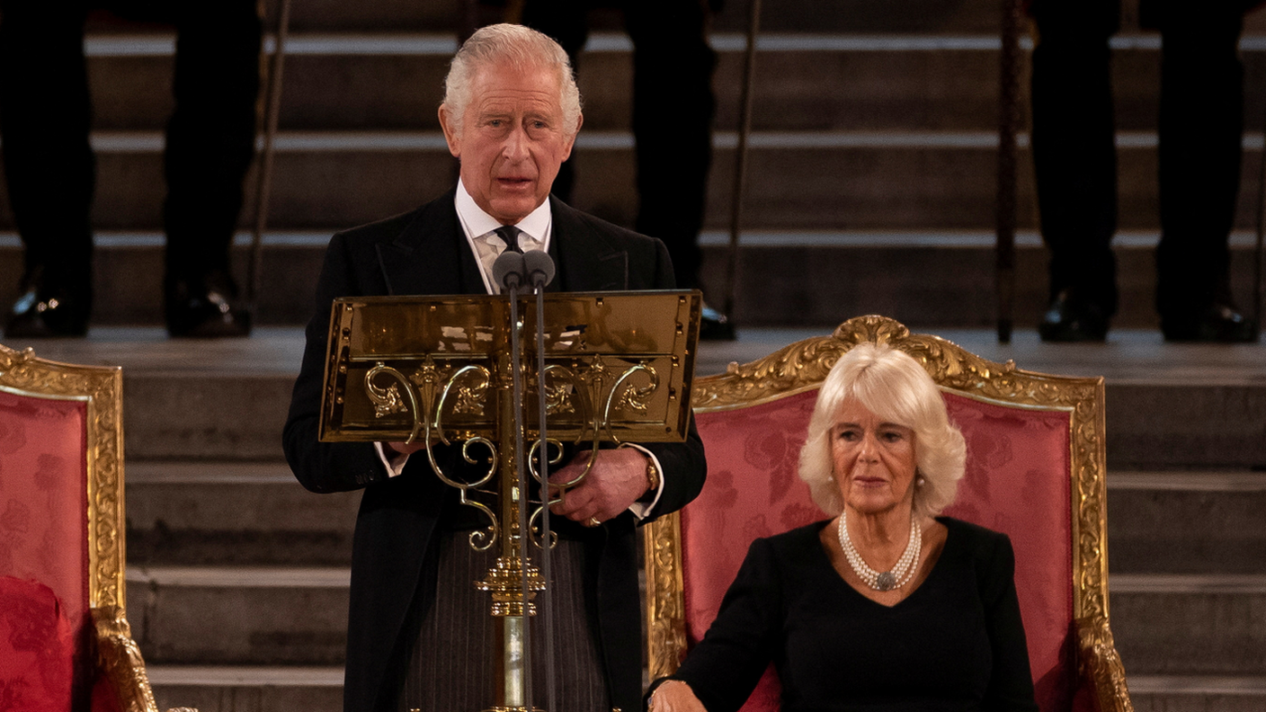 King Charles said he "cannot help but feel the weight of history which surrounds us" at Westminster Hall