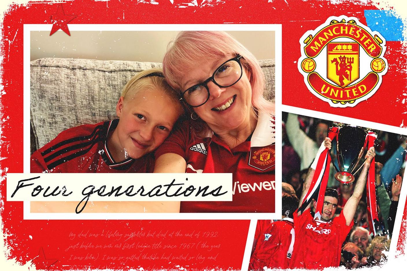 A graphic image of a grandma with her grandson
