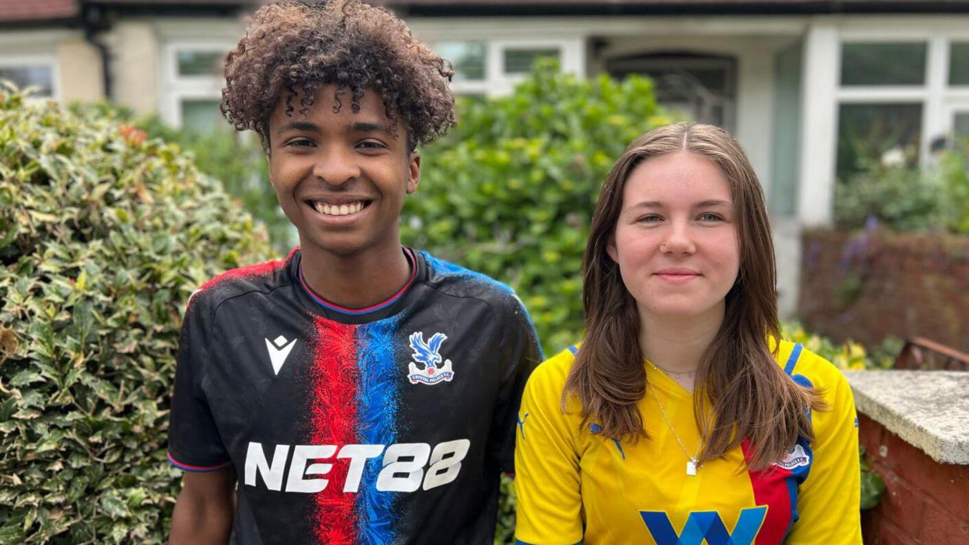 Luka Chijiutomi-Ghosh and Talya Kuleshnyk looking at the camera