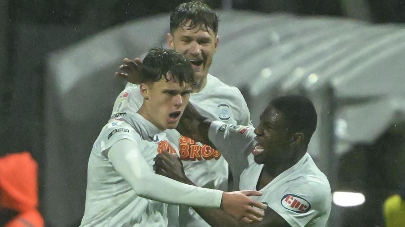 Preston North End's Harrison Armstrong celebrates scoring