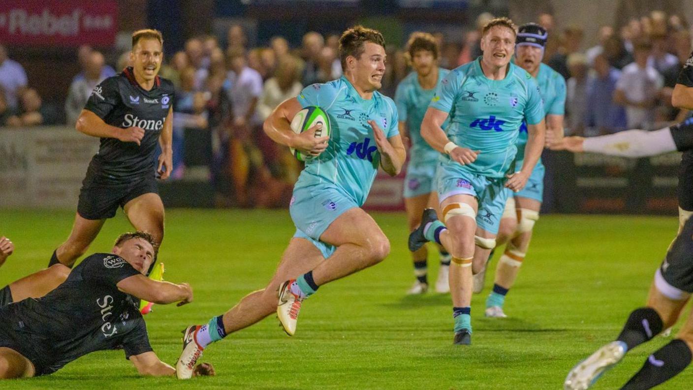 Bedford Blues playing Saracens in a pre-season friendly 