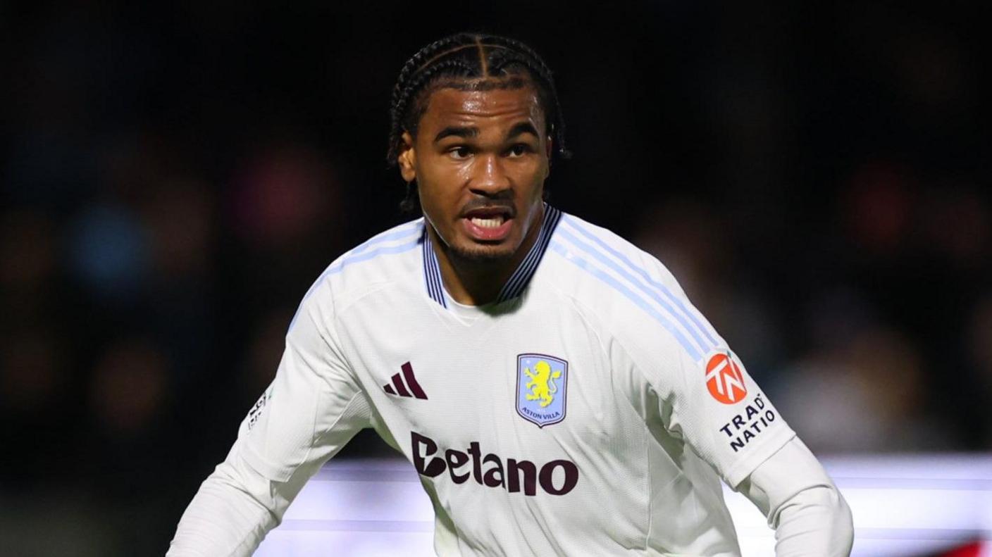 Kadan Young playing for Aston Villa