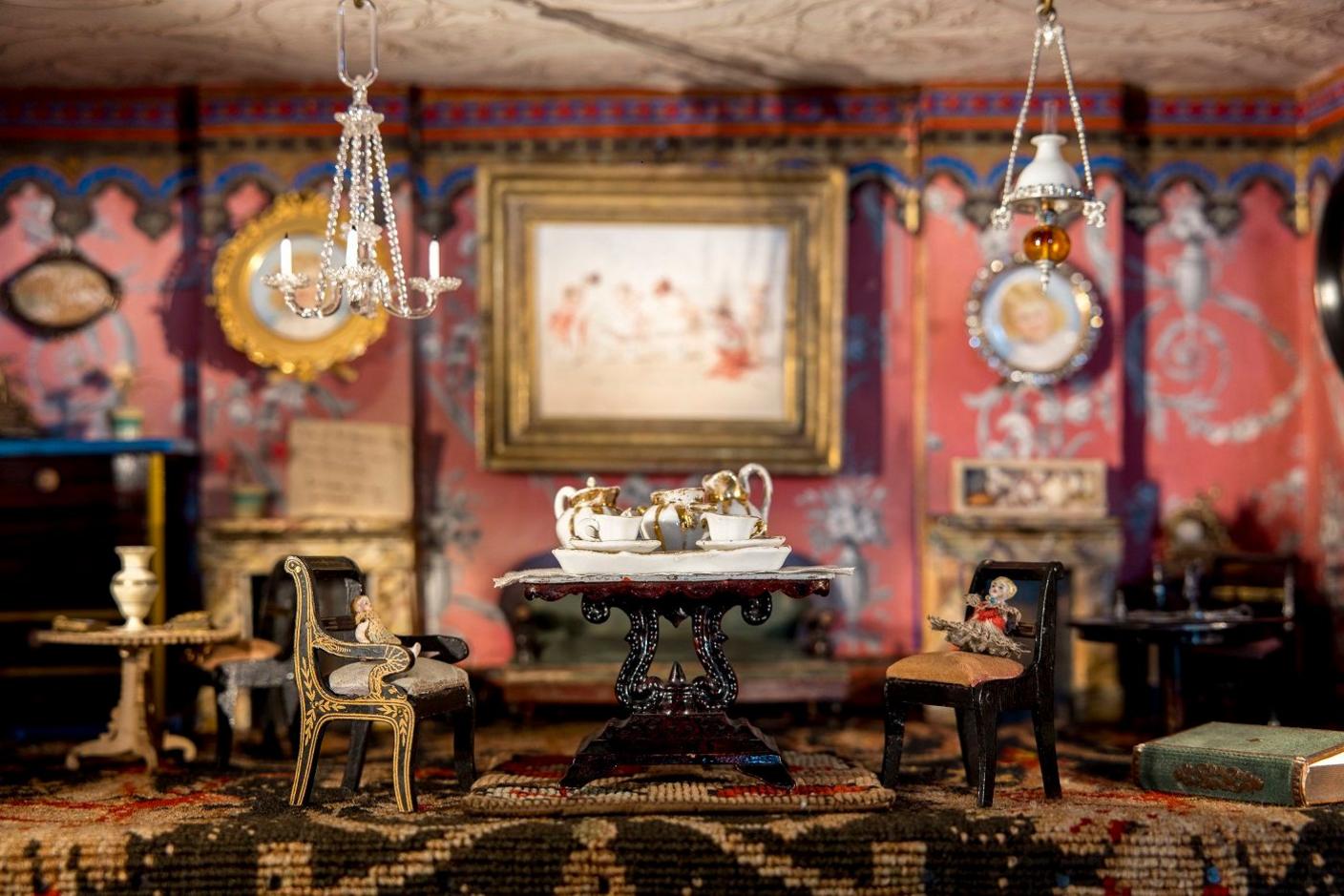 Furniture in Beatrix Potter doll's house. 