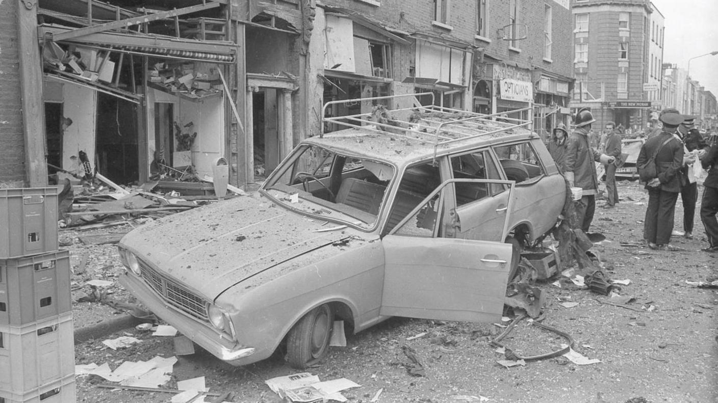 Dublin bomb wreckage