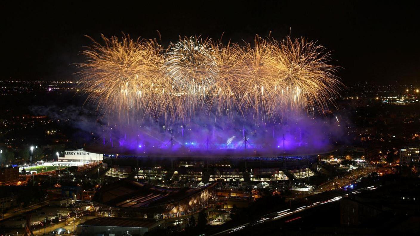 Fireworks at closing ceremony