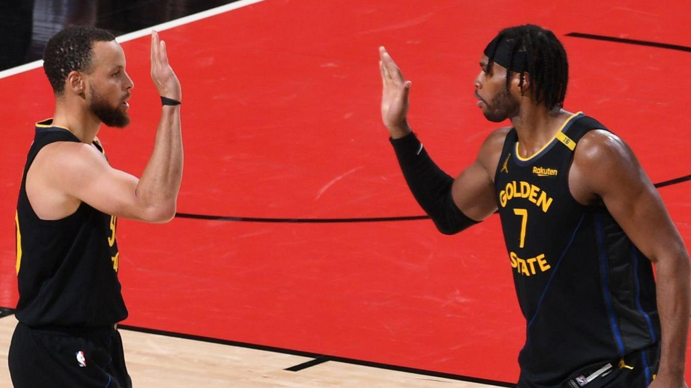 Stephen Curry (left) and Buddy Hield