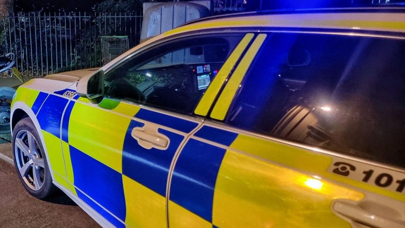 A generic image of a Hampshire police car a night