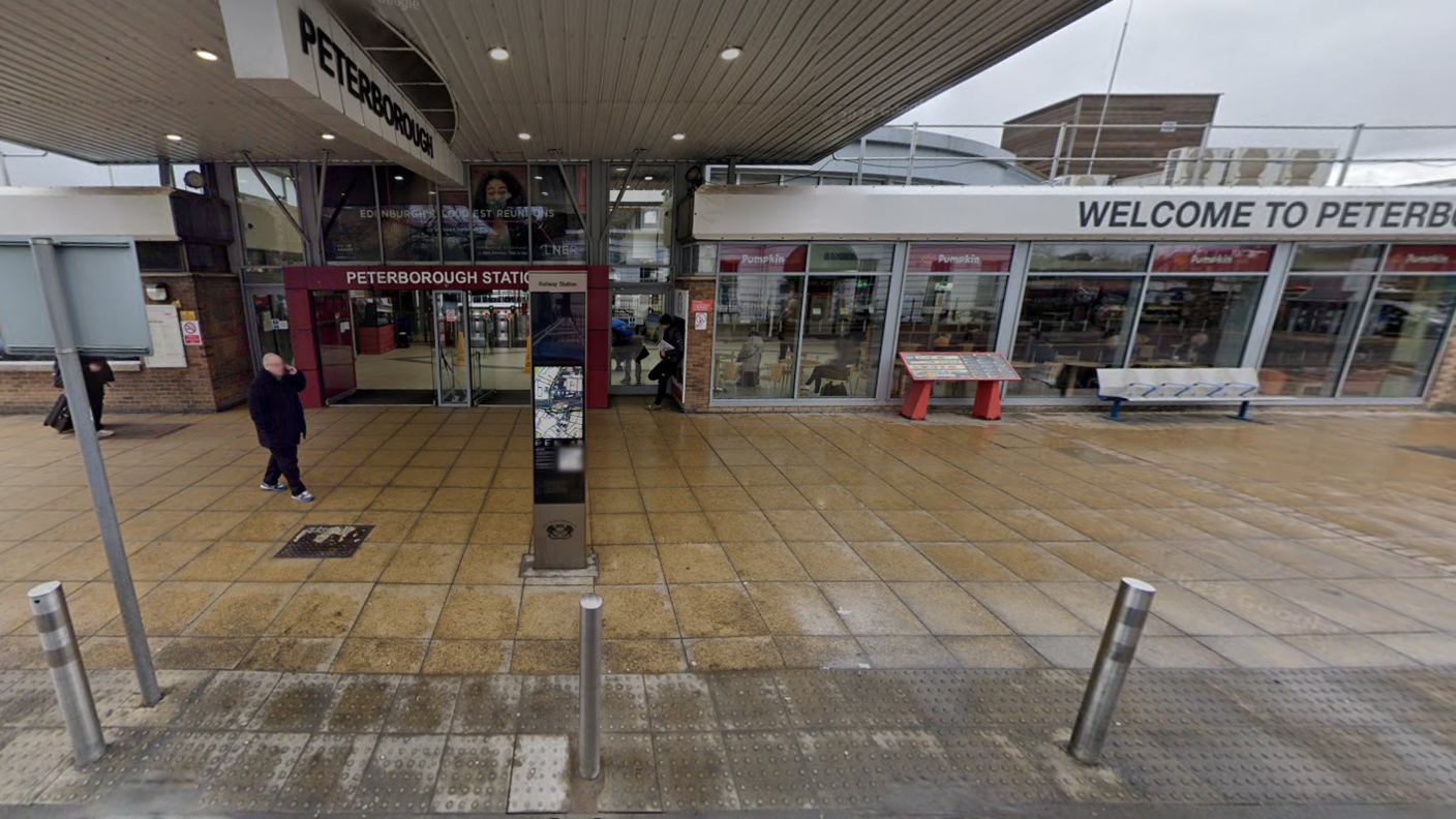 Peterborough train station entrance 