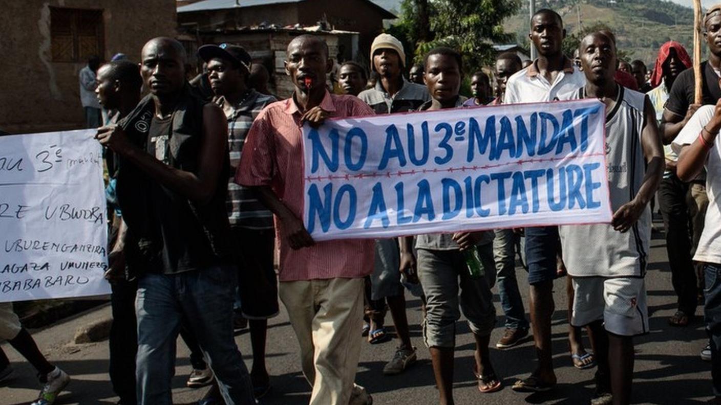 Anti-third term protesters