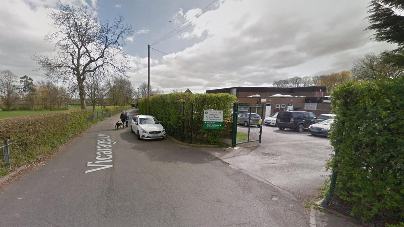 Entrance to primary school in Royston, Barnsley