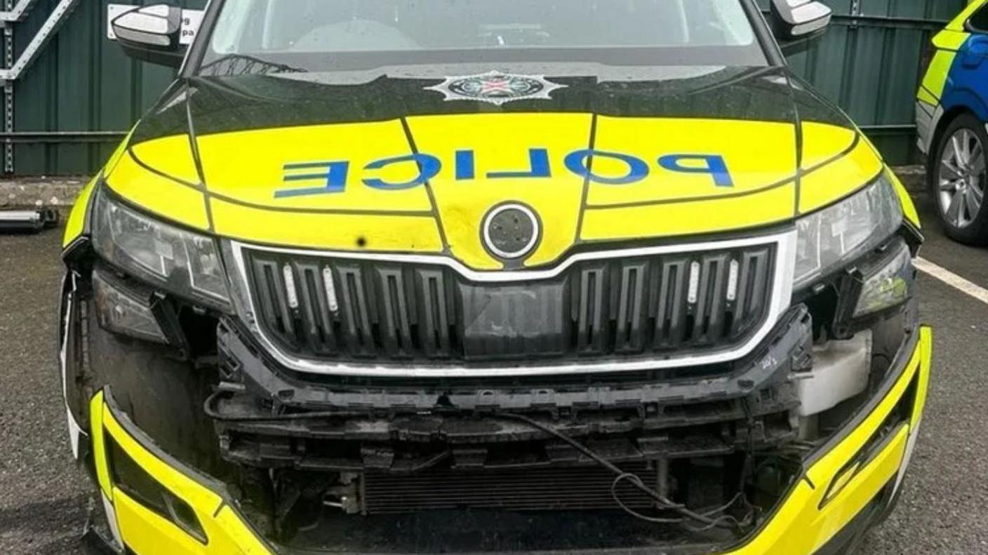 PSNI vehicle damaged