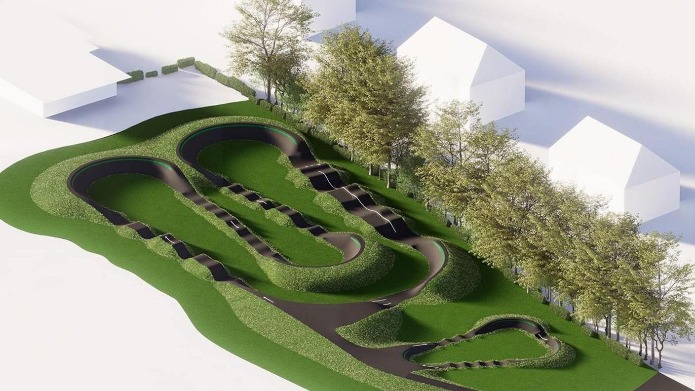 An artist impression of the pump track
