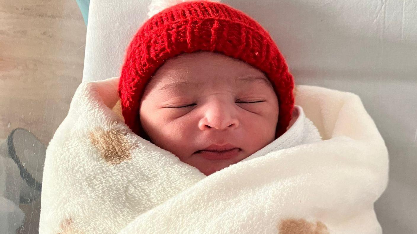 Baby Nihal was born at Leicester Royal Infirmary on Christmas Day