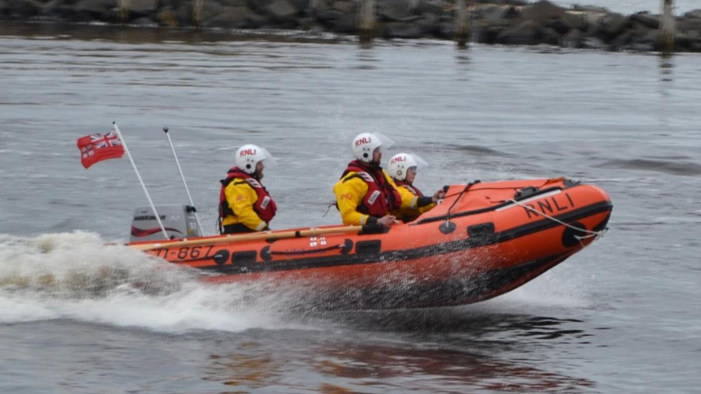 Lifeboat on water