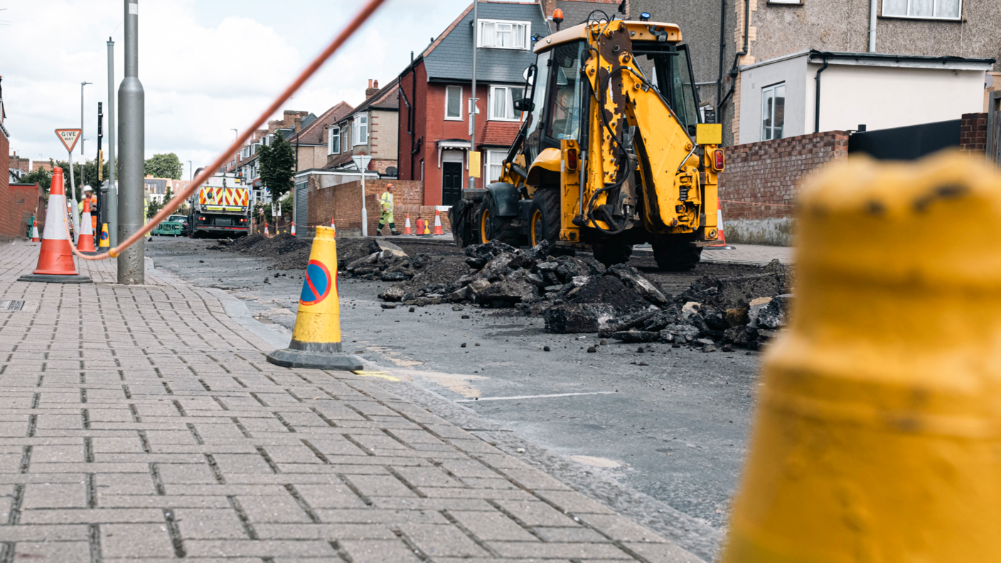 Roadworks being carried out