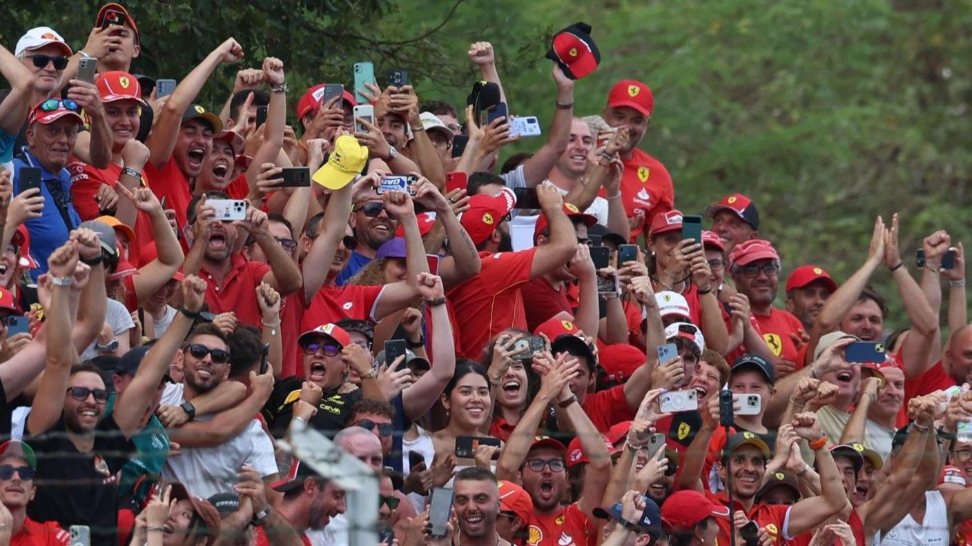 Ferrari fans celebrate