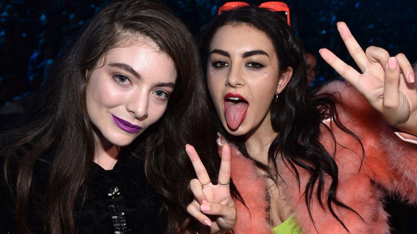 Lorde and Charli XCX pictured in 2014
