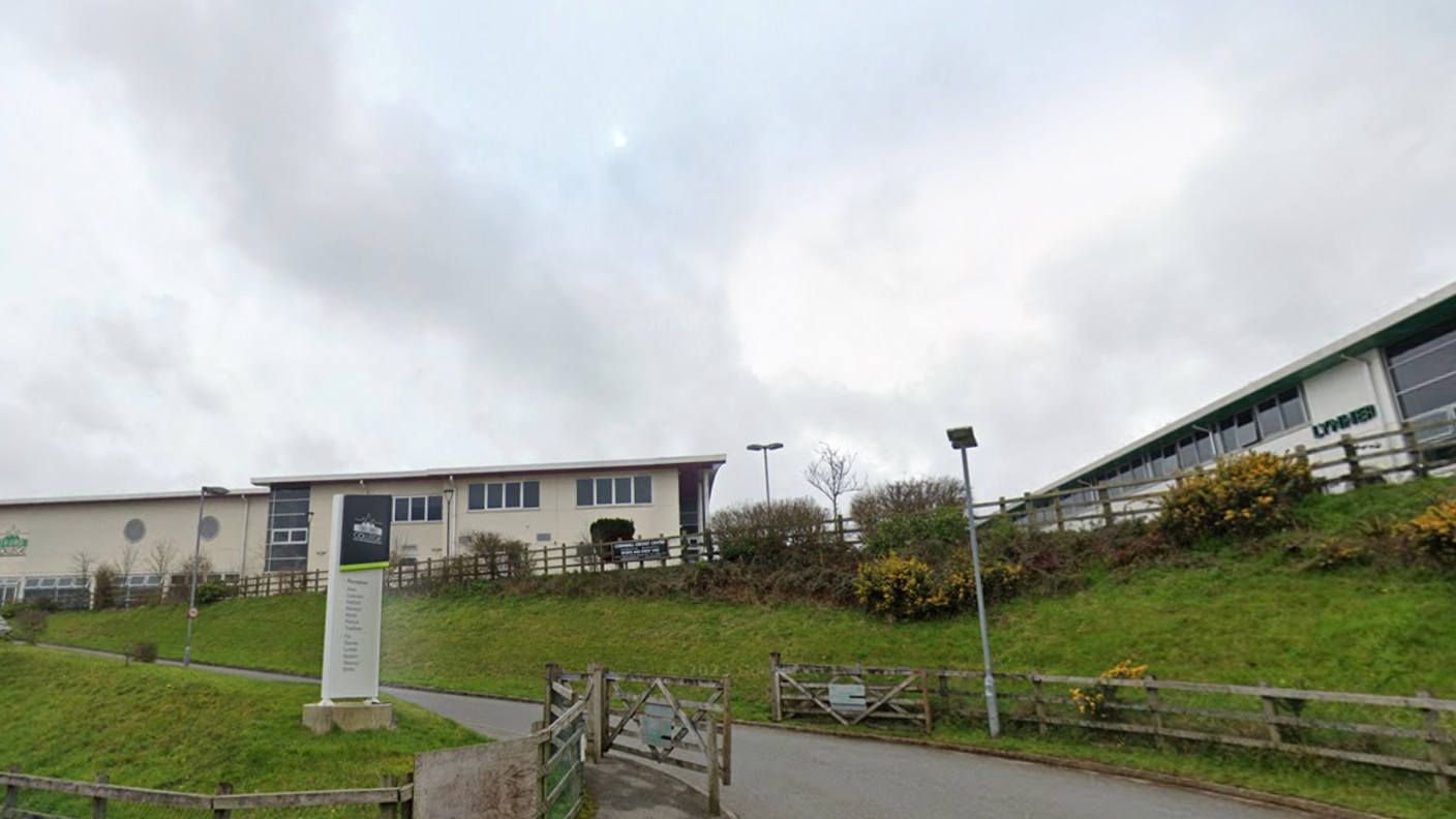 A google street view from the road of Truro and Penwith College.