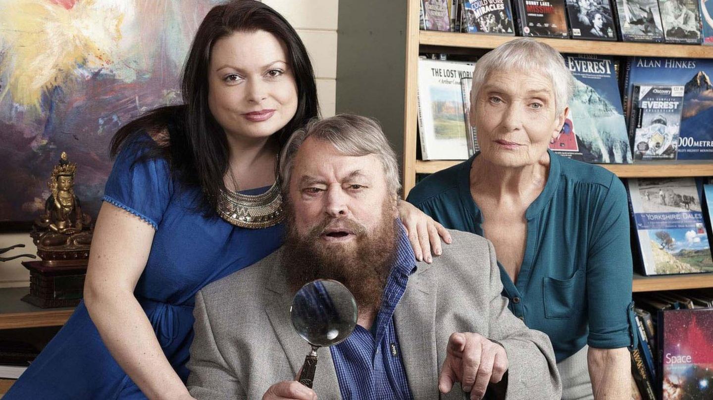 (from left) Rosalind Blessed, Brian Blessed and Hildegard Neil