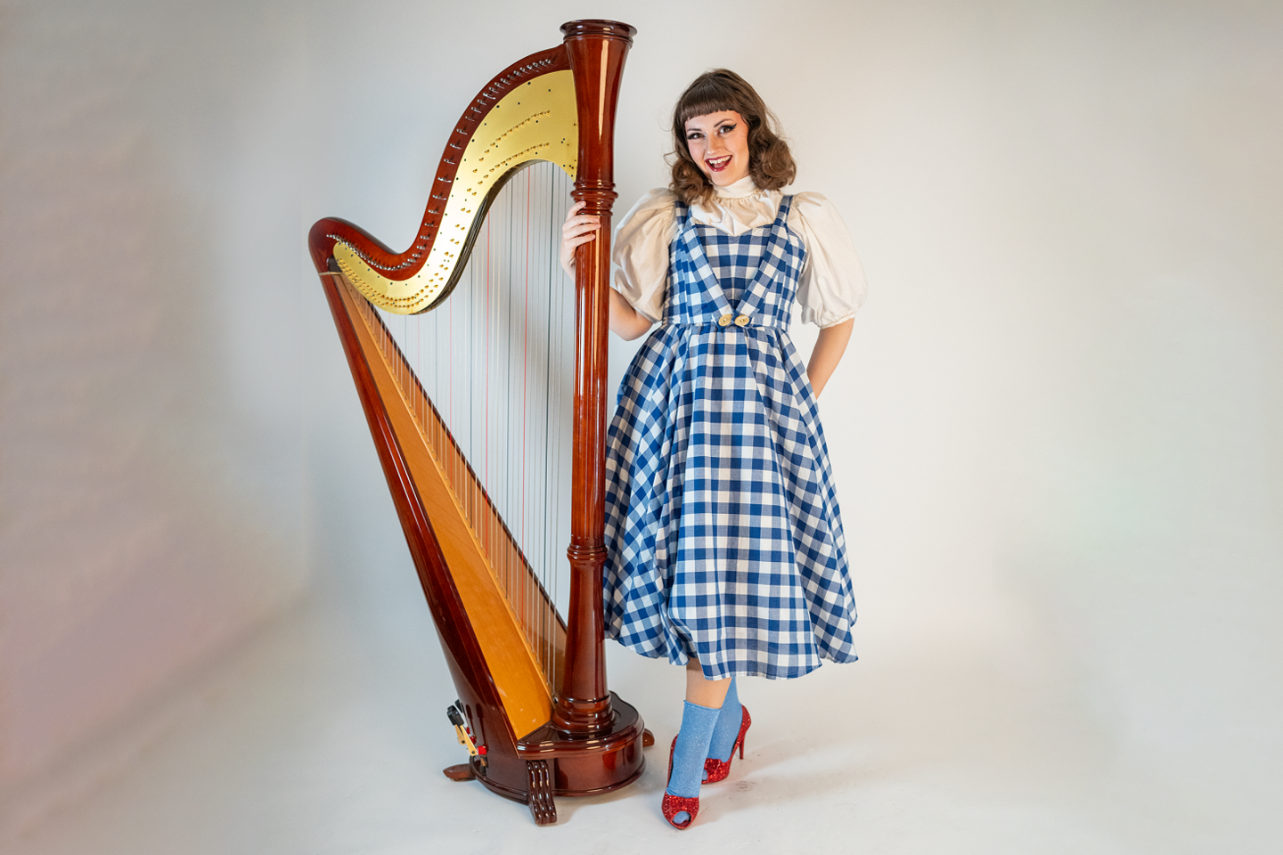 Sam mewn dillad Dorothy