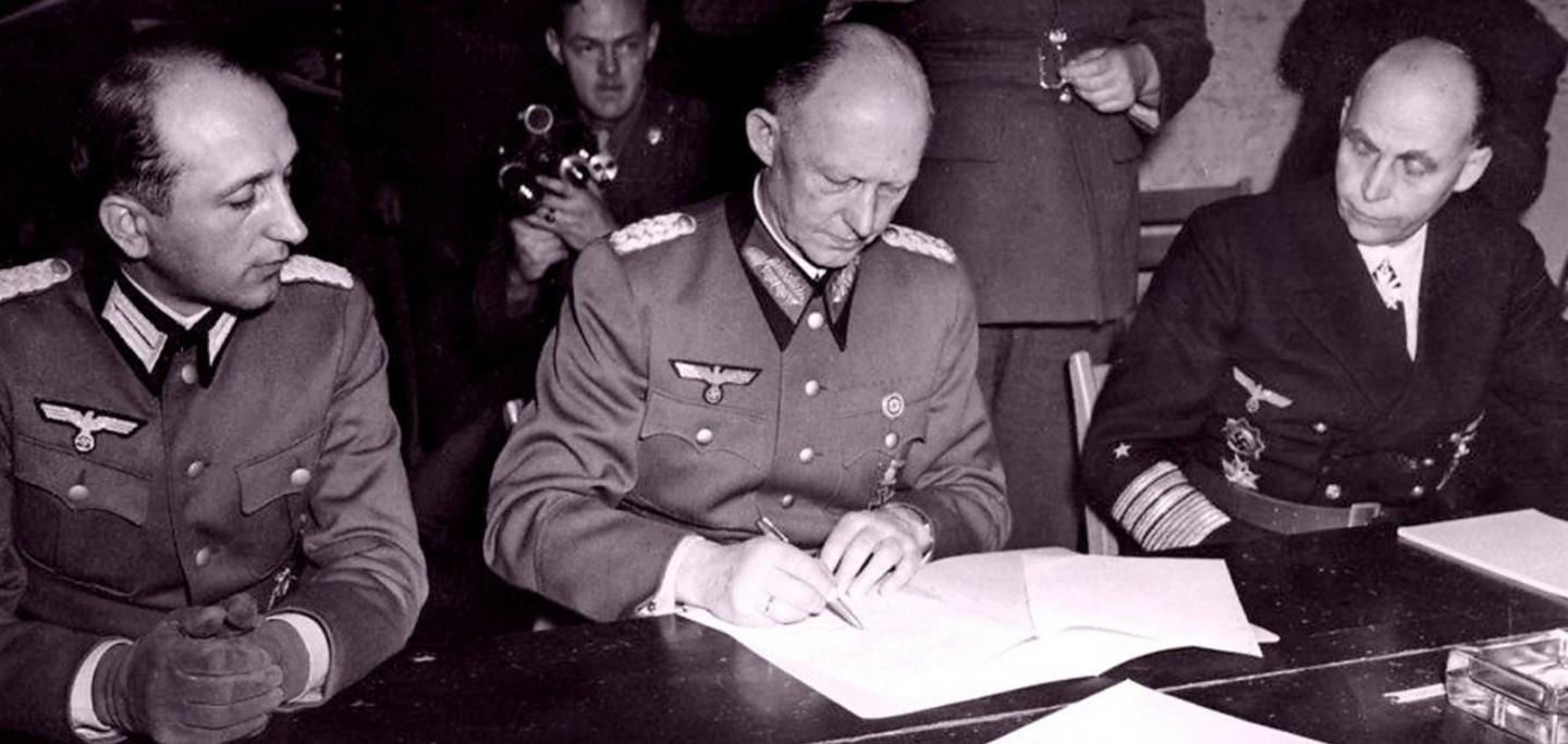 Germany signs surrender document.