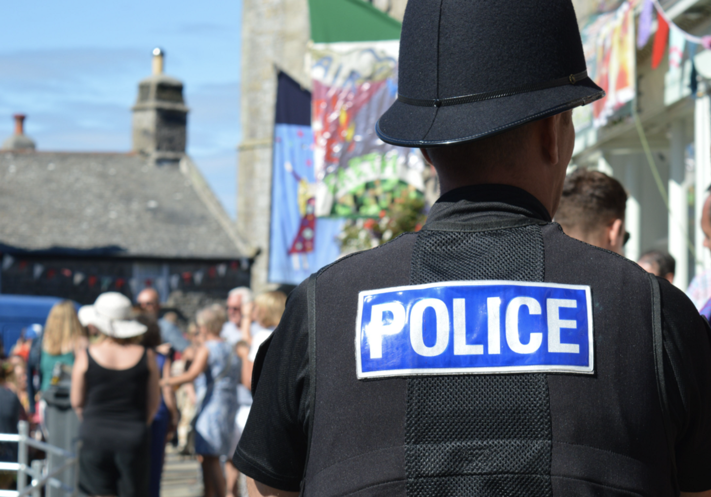 Police officer out on patrol