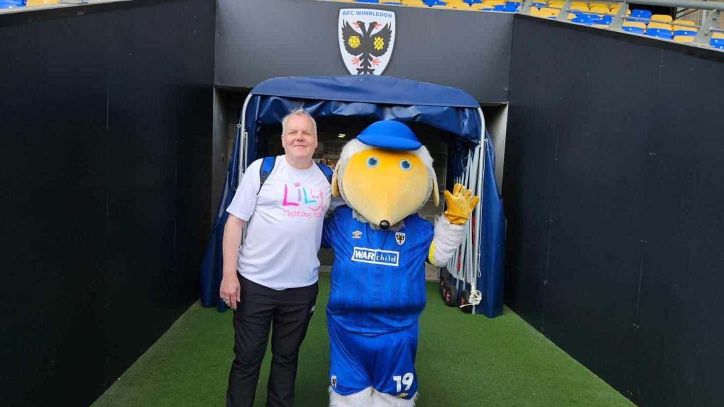 Kevin Day with Haydon the Womble