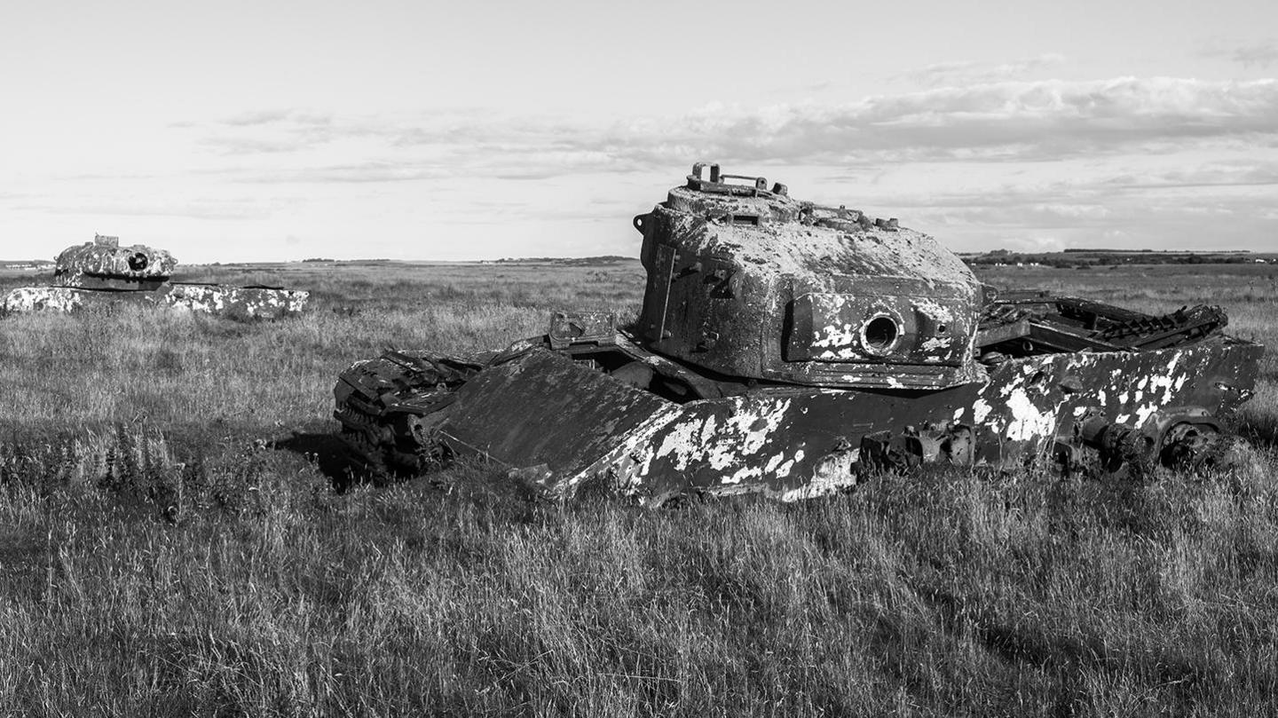 Hulks of old tanks