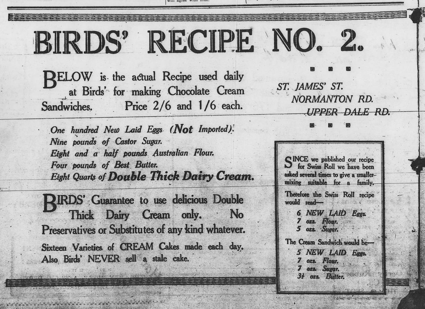 Birds recipe