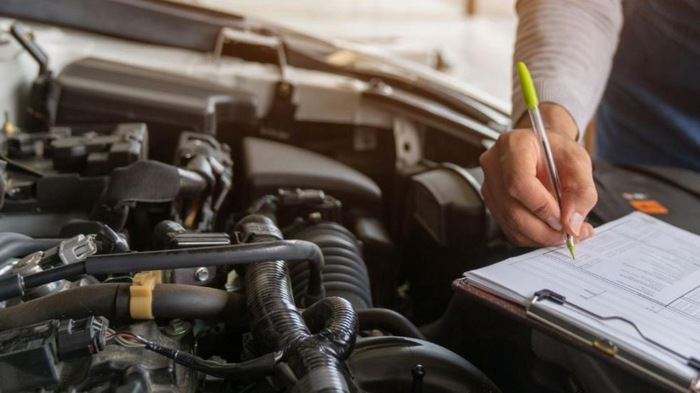 MoT test being carried out