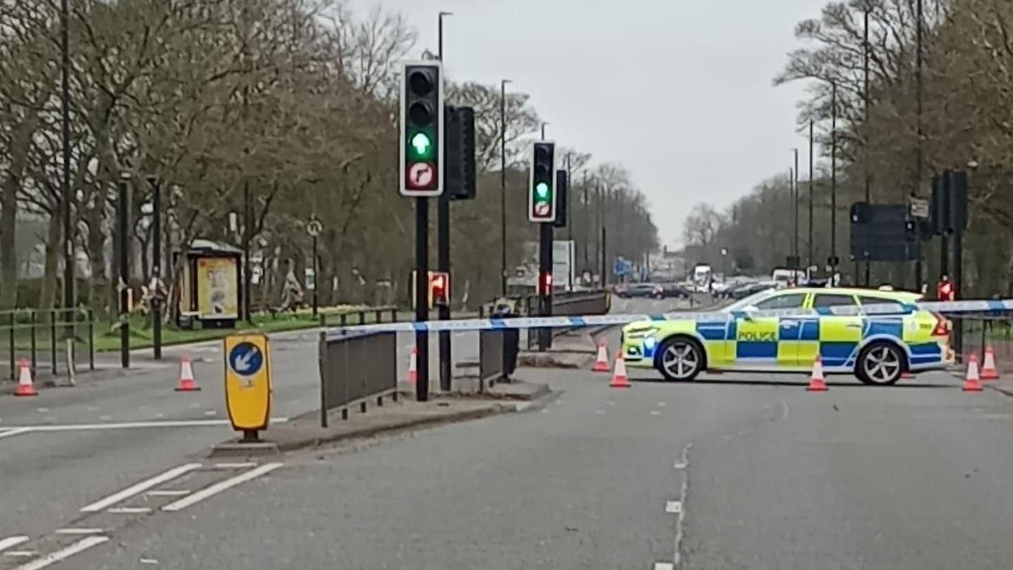 Crash scene in Jesmond