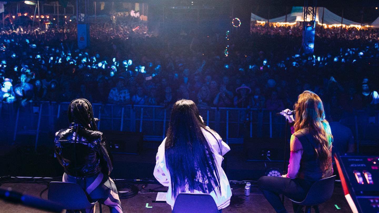 Sugababes perform at the Avalon field, Glastonbury 2022