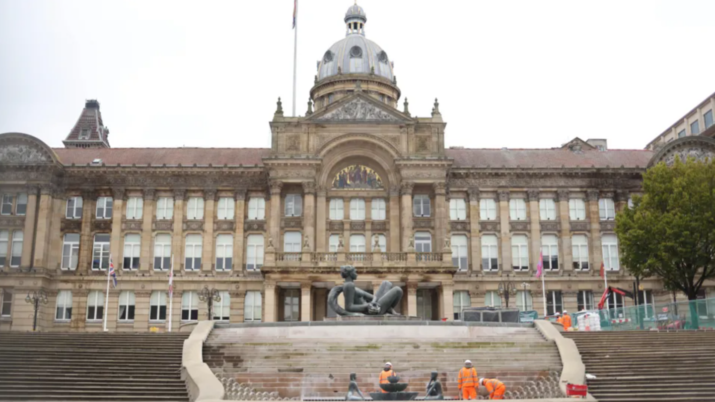 A view of the front of Birmingham City Council's offices in Birmingham