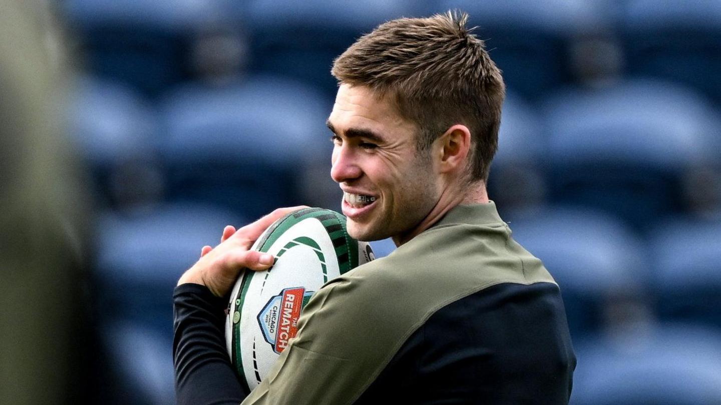 Jack Crowley in Ireland training