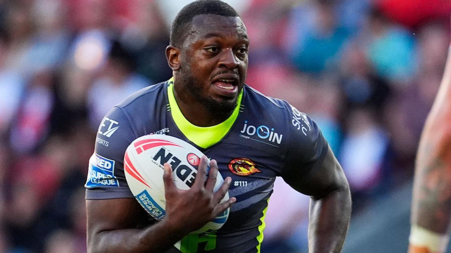Jordan Dezaria in action for Catalans Dragons