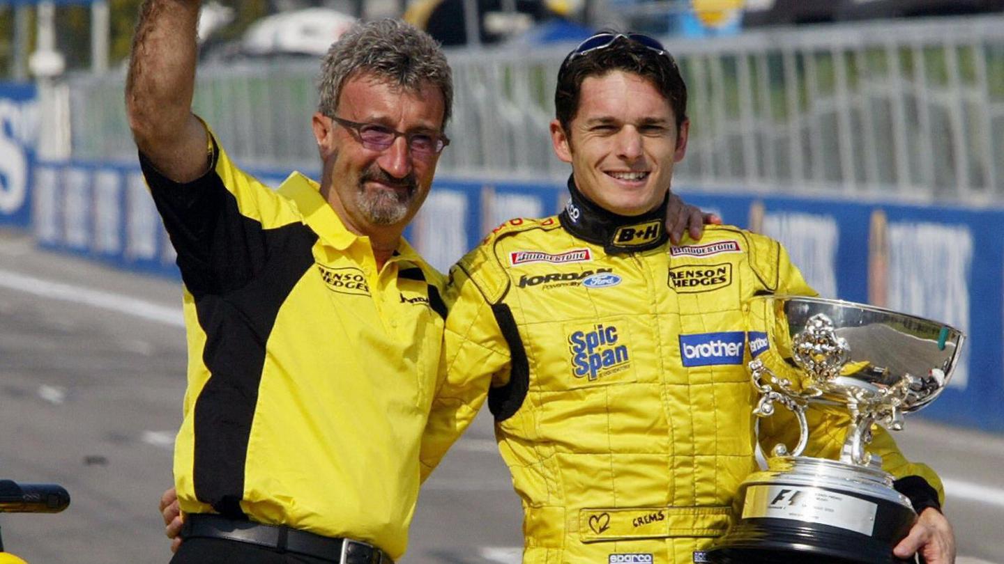 Eddie Jordan with Giancarlo Fisichella