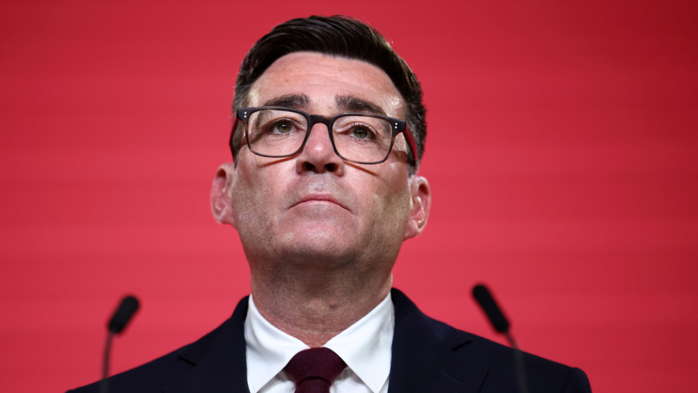 Andy Burnham at a speech to Labour party members in central London
